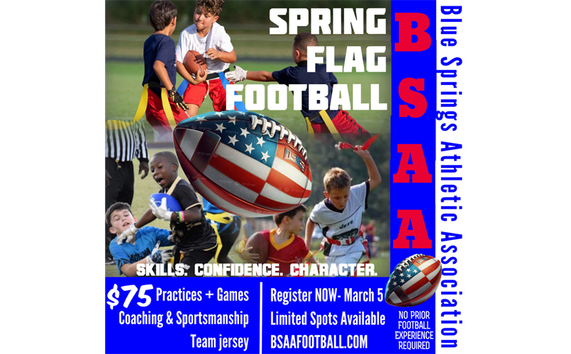 REGISTER NOW FOR SPRING 7v7 FLAG FOOTBALL
